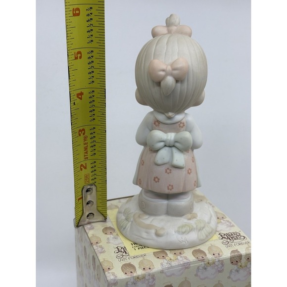 Precious Moments girl May Flowers in pot 110035 vintage - Picture 4 of 4